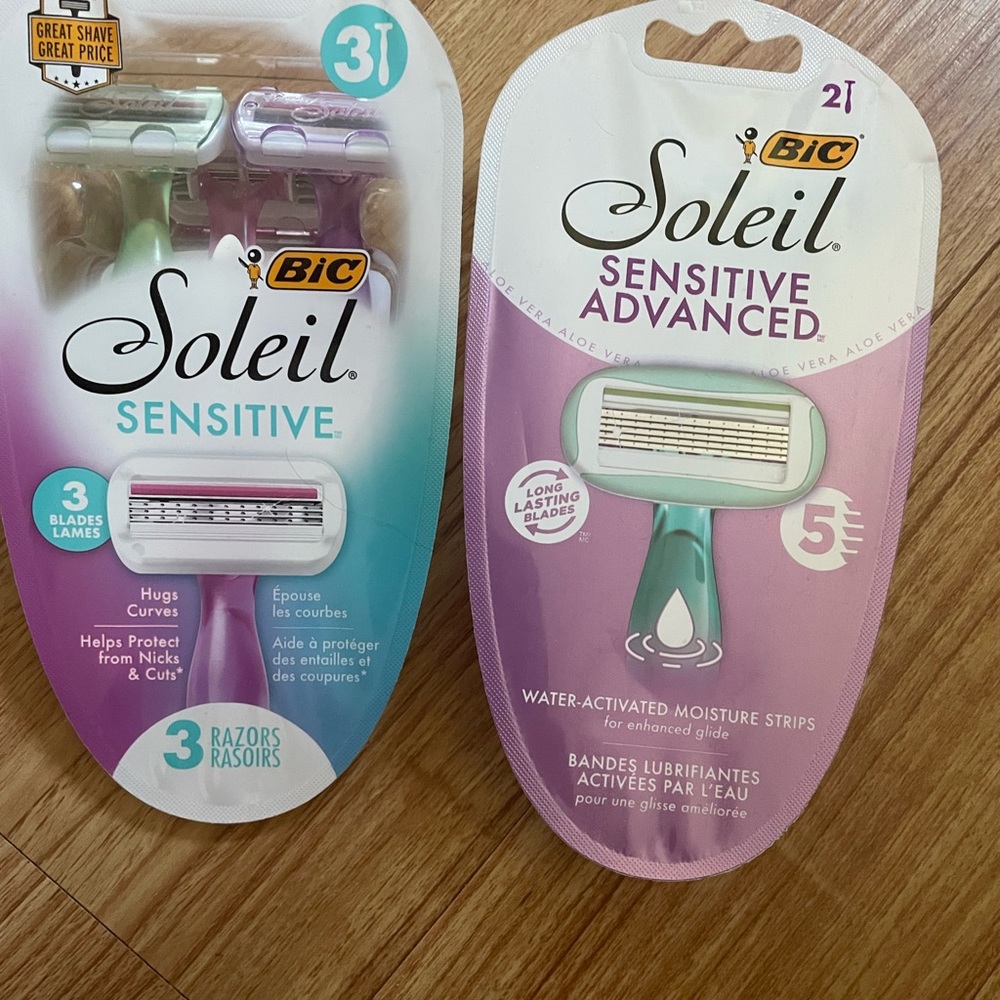 BIC soleil razors for sensitive skin